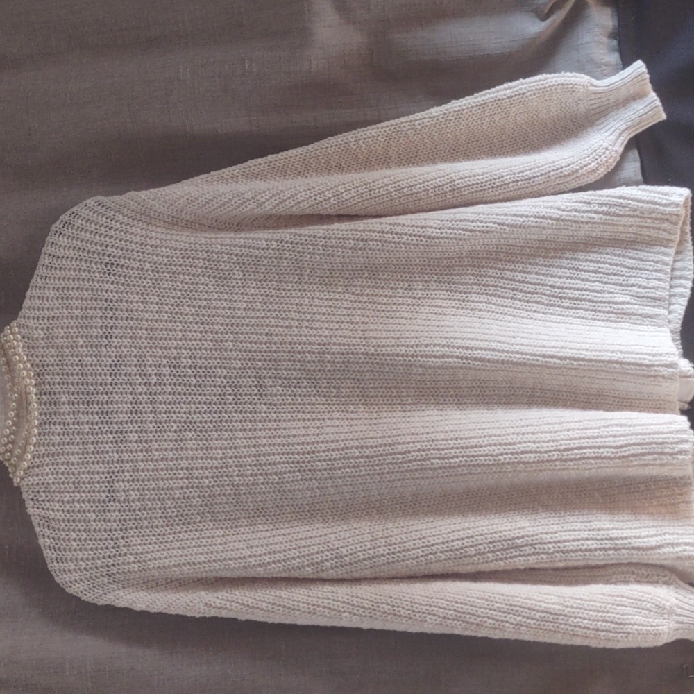 Ava & Viv Chunky Button -Down Sweater Cream Color… - image 5